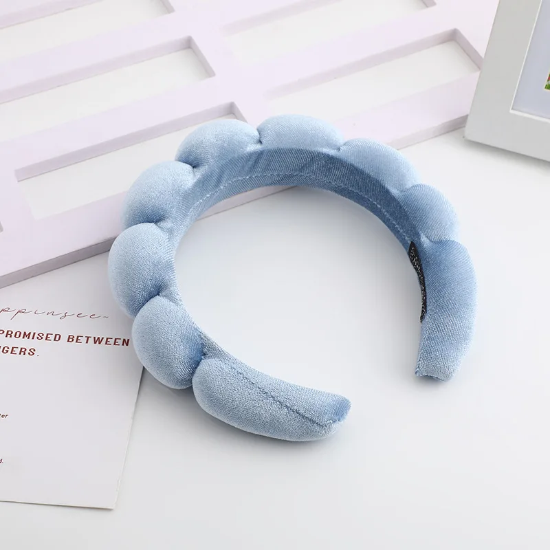 Samt Haarband hoher Schädel Top Schwamm gebratener Teig dreht High Sense Haarband Haarschmuck einfarbiges Haarband – Detail 7