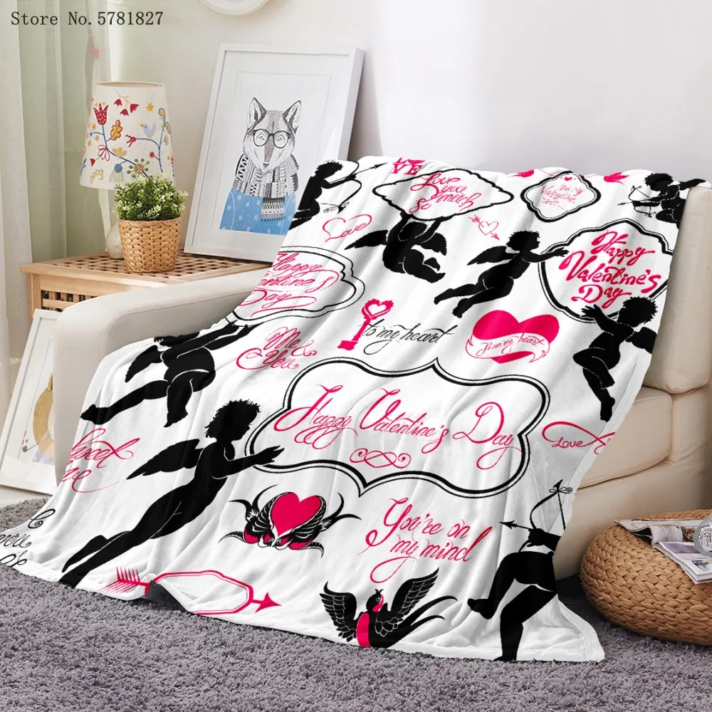 

Religious Virgin Mary 3D Printed Angel Oil Painting Flannel Blanket Home Office Nap Fleece Blanket
