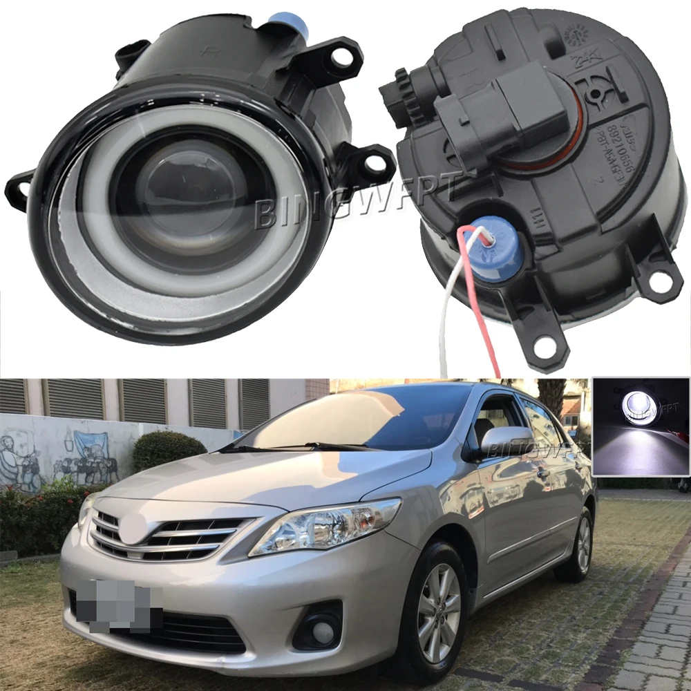 

Car Front Bumper LED Fog Driving Lamp H11 For Toyota Corolla e150 Altis 2011 2012 2013 Fog Light with Angel Eye