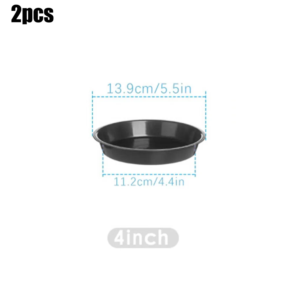 

High Quality Practical Brand New Durable Plant Trays Saucer Black DIY Decor PP 2 Pcs 4/6/7/8/10 Inch Accessories