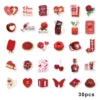 30pcs Rose, Cherry Red Graffiti Stickers Decorated Notebook Water Cup Suitcase Guitar Classic Toy Scrapbook Waterproof PVC Decal 6