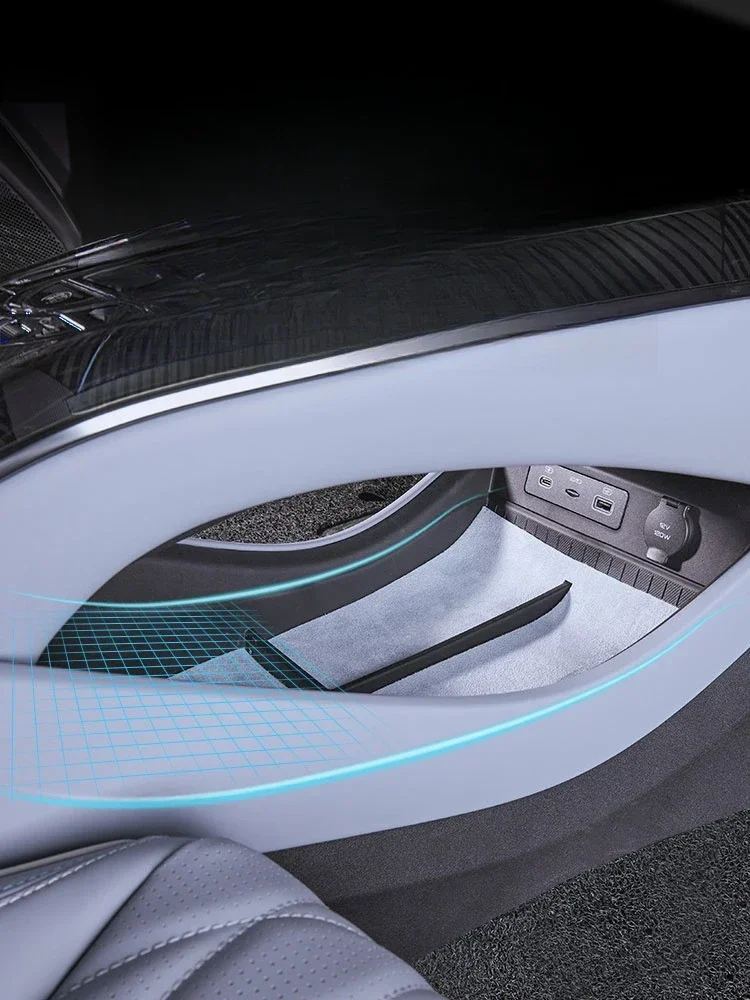 

Центральная консоль для BYD Seal EV, нижняя коробка для хранения, кожаный подлокотник, органайзер, лоток, аксессуары для салона автомобиля