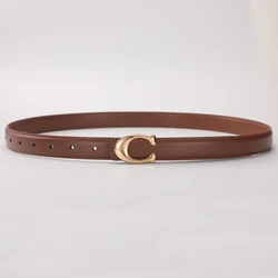 Elegant Women's Fashion Belt with C - Shaped Buckle - Double - Sided Design, Perfect Gift - 110cm (F)