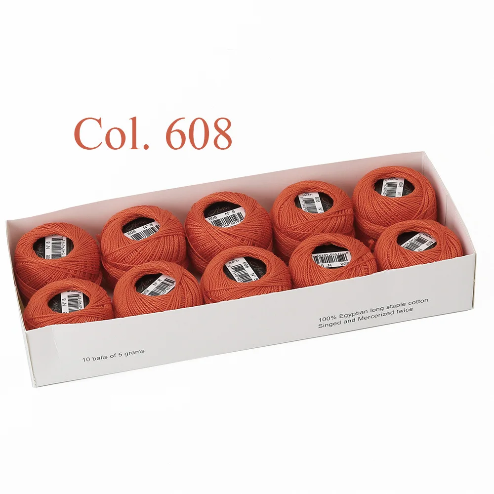 Egyptian Long Staple Cotton Embroidery and Hand Sewing Thread Set - 10 Balls
