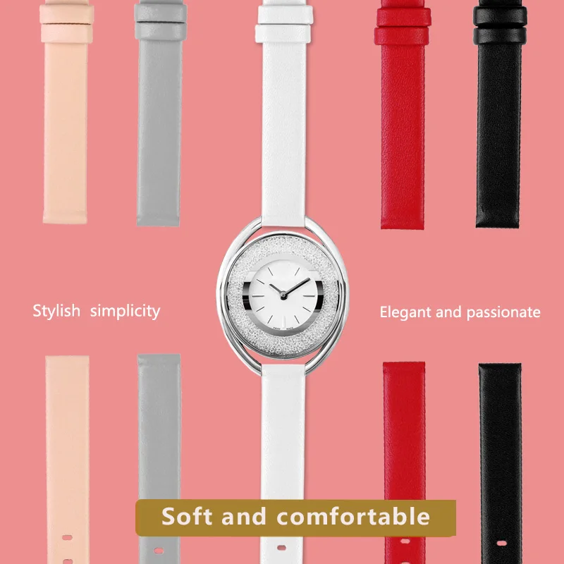 12mm cowhide strap For Swarovski 5158517/5158544/5158972