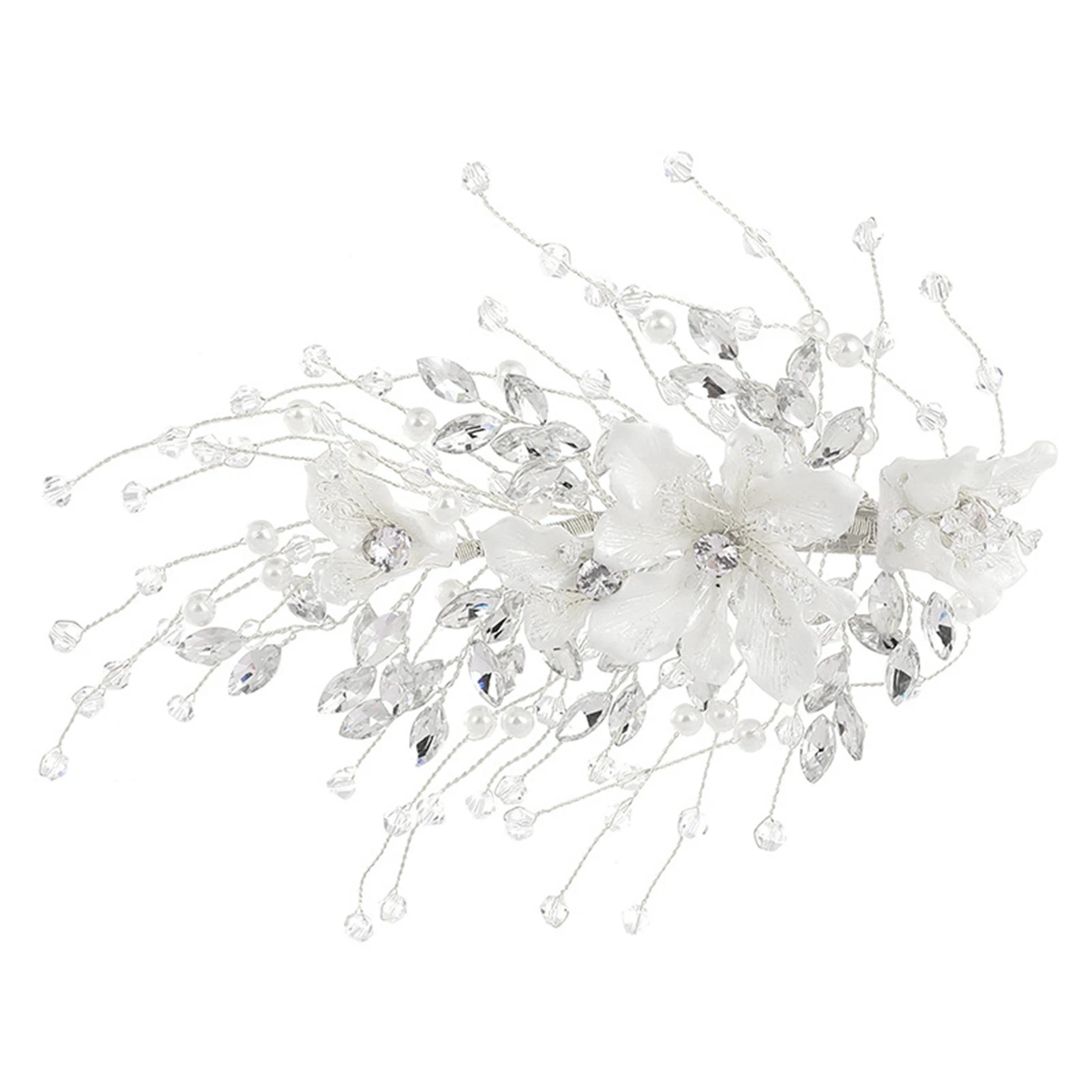 Handgefertigte gewebte Kristall-Strass-Haarspange für Frauen, Vintage-Braut-Haar-Styling-Zubehör, chinesische Hanfu-Hochzeitsdekoration – Detail 5