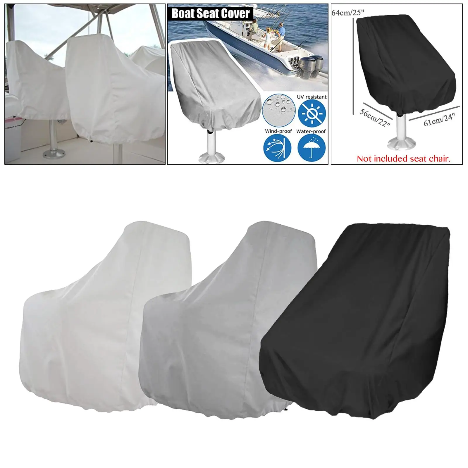 Helmsman Boat Seat Cover Outdoor Yacht Folding Waterproof Bench Chair Cover