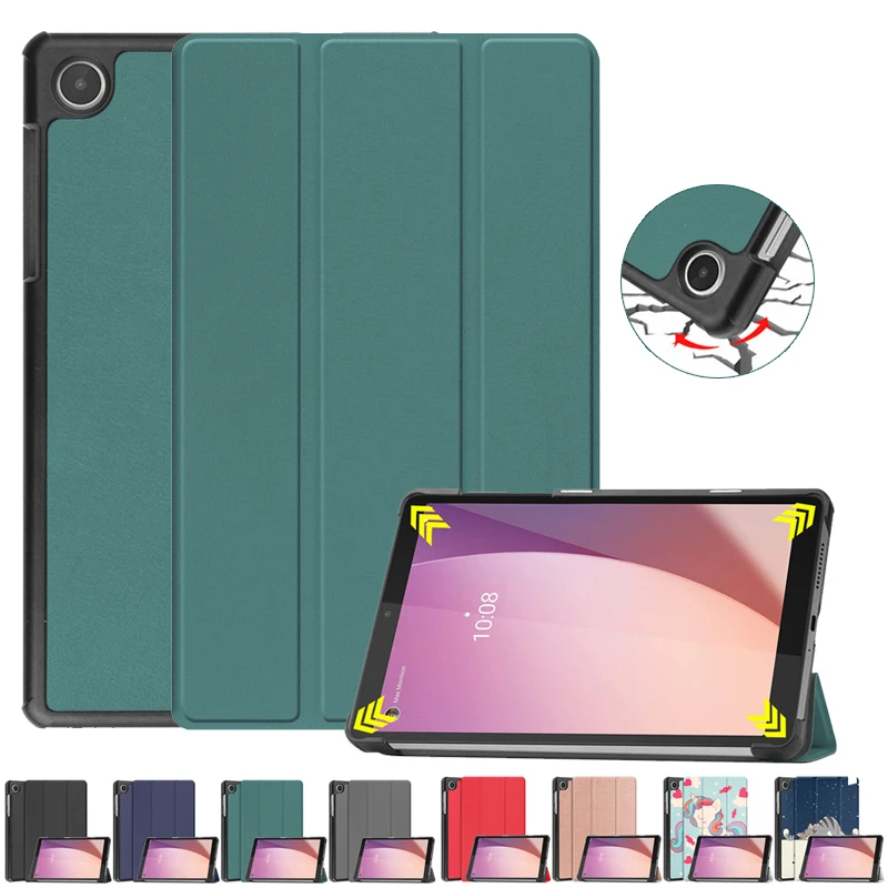

For Lenovo Tab M8 4th Gen Case 8 inch TB-300FU PU Leather Folding Stand Magnetic Flip Cover for Lenovo Tab M8 Tablet Case Kids