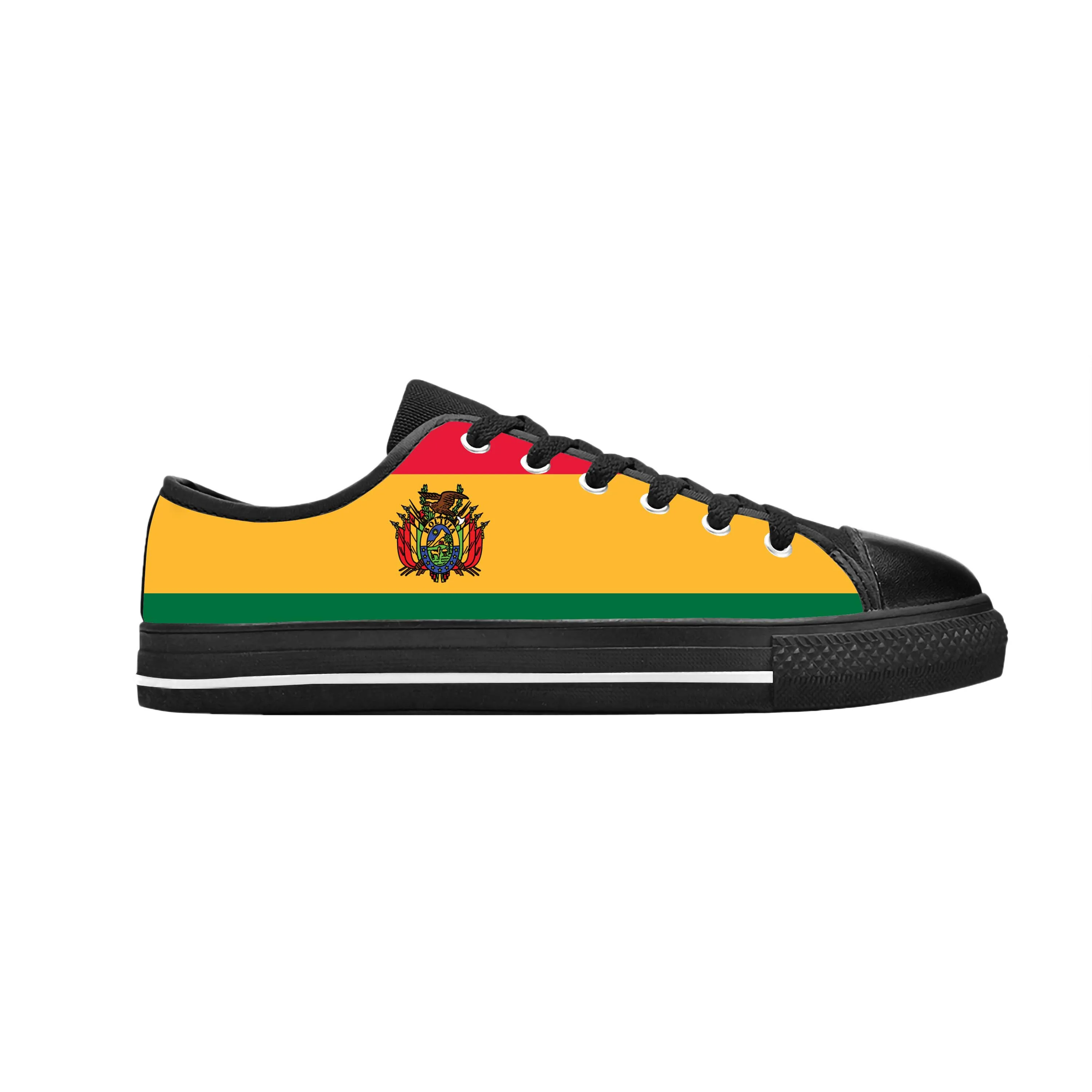 Bolivia Bolivian Flag Patriotic Pride Cool Fashion Casual Cloth Shoes Low Top Comfortable Breathable 3D Print Men Women Sneakers