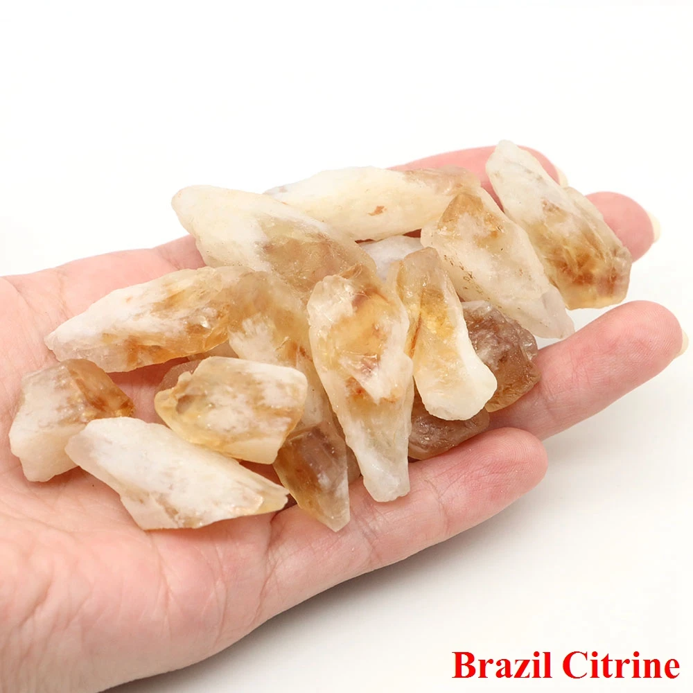 thumbnail image 1 of Cristales de cuarzo citrino natural y piedras pulidas curativas a granel, muestras minerales, piedras preciosas, decoración del tanque del acuario para el hogar, 1 of 5