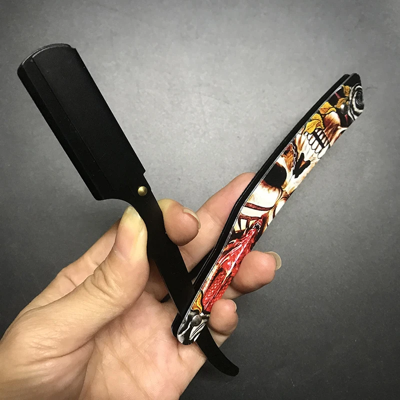 남성용 이발사 면도기 접이식 면도기 전문가용 직선형 스테인리스 스틸 수동 면도기 이발사 면도기