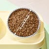 ​​15° Elevated Pet Feeder: Portable Foldable Dual Stainless Steel Bowls with Non-Slip Base - Neck Support for Cats and Dogs​ 5