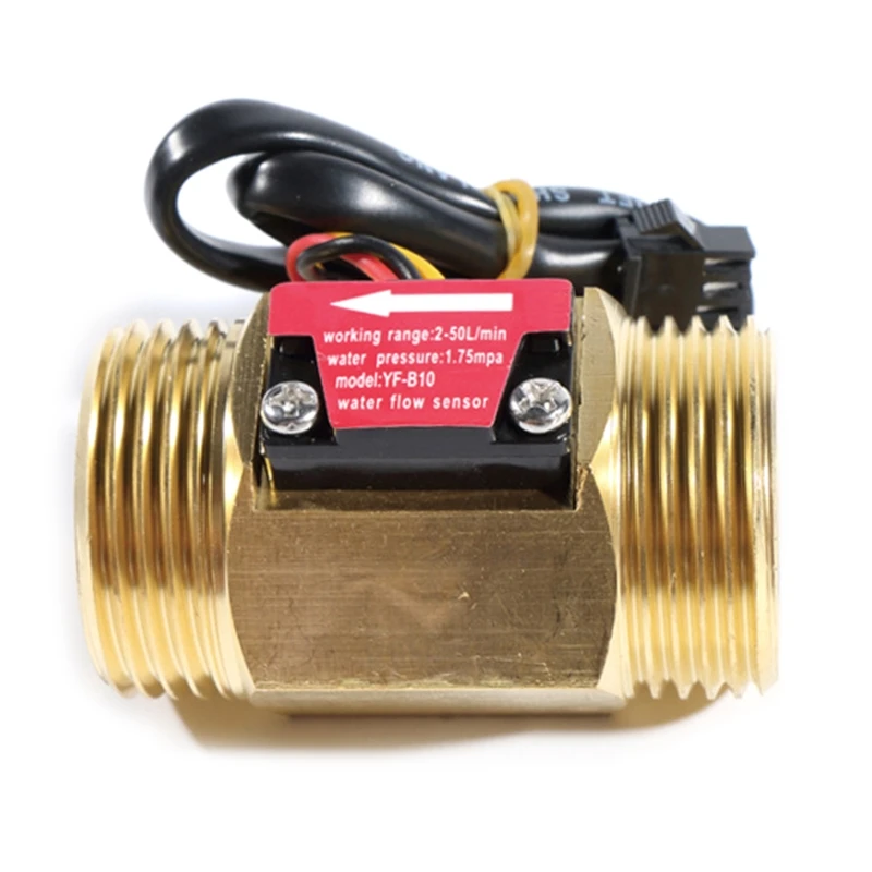 Water Flow Sensor Hall Sensor Switch Flow Meter 1 Inch