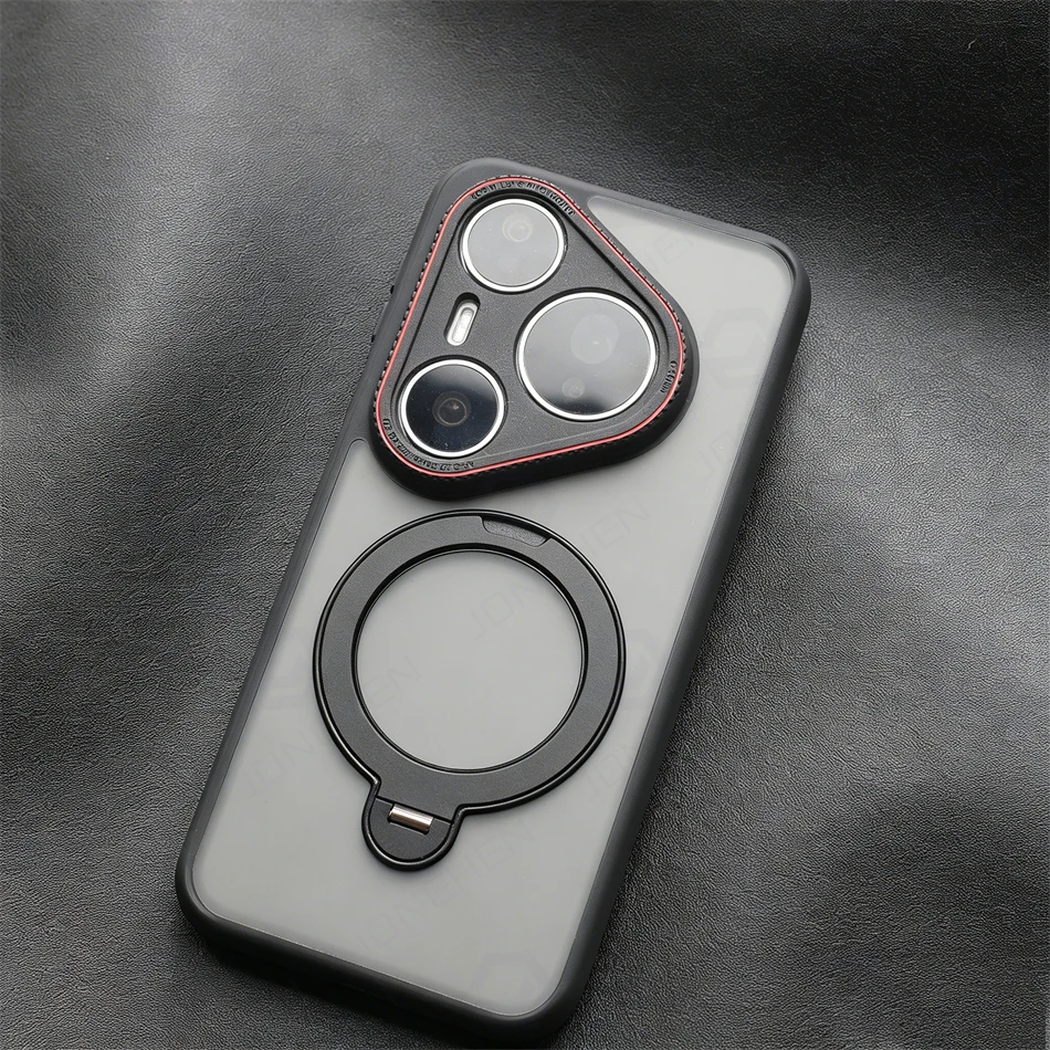 Luxury Matte Translucent 360° Rotating Magnetic Bracket Case Cover