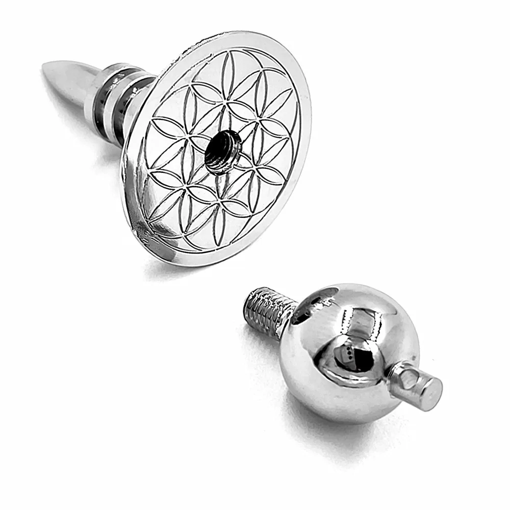 Flower of Life Gold plated Brass Pendulum for Dowsing Meatl Charms Chakra Amule Wicca Healing Spiritual Energy Balancing Pointed 3