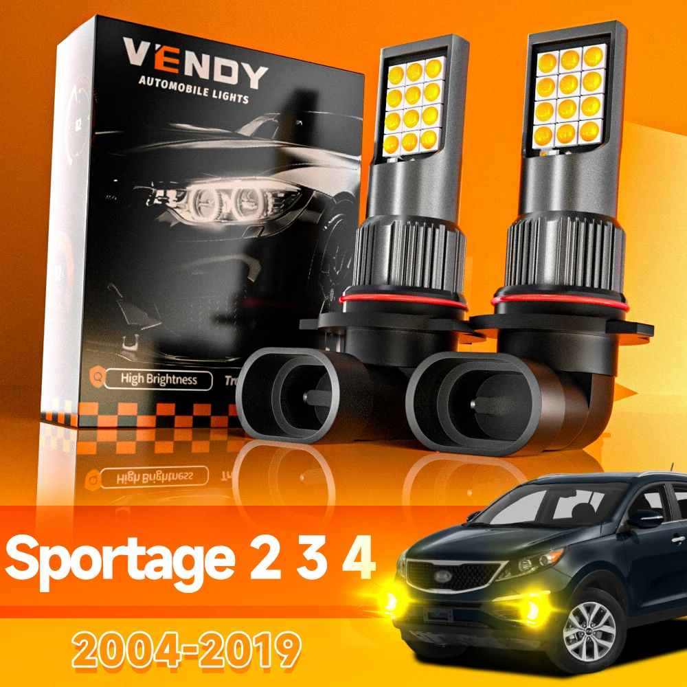 기아 스포티지 2 3 4 (2004-2019)용 LED 안개등 2개, 2005 2009 2010 2011 2012 2013 2014 2015 2016 2017 2018 캔버스 액세서리