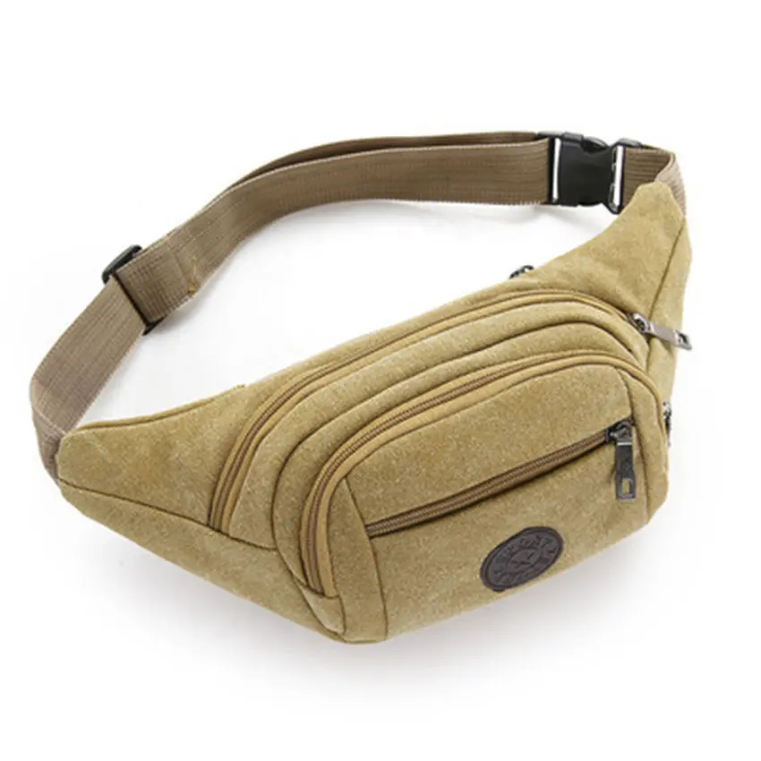 

Large Capacity Men's Women's Canvas Waist Bag Business Collection Wallet Sports Cross-body Bag Casual Mobile Phone Chest Bag