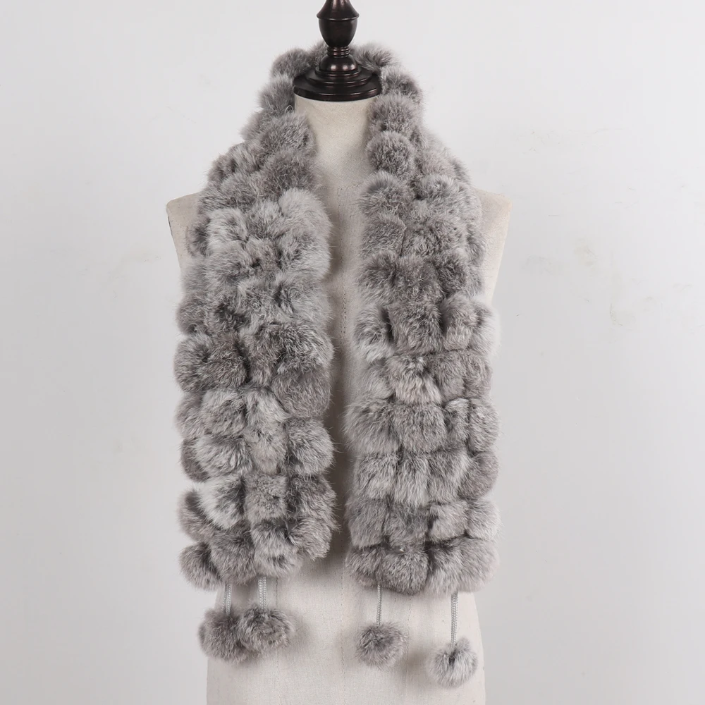 Womens Winter Hat Scarf Glove Sets Rabbit Fur Clothing Accessory