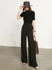 AMII Minimalism Pants For Women 2024 Spring New Wide Leg Pants High Waist Office Loose Blazer Chiffon Casual Trousers 12342271 2