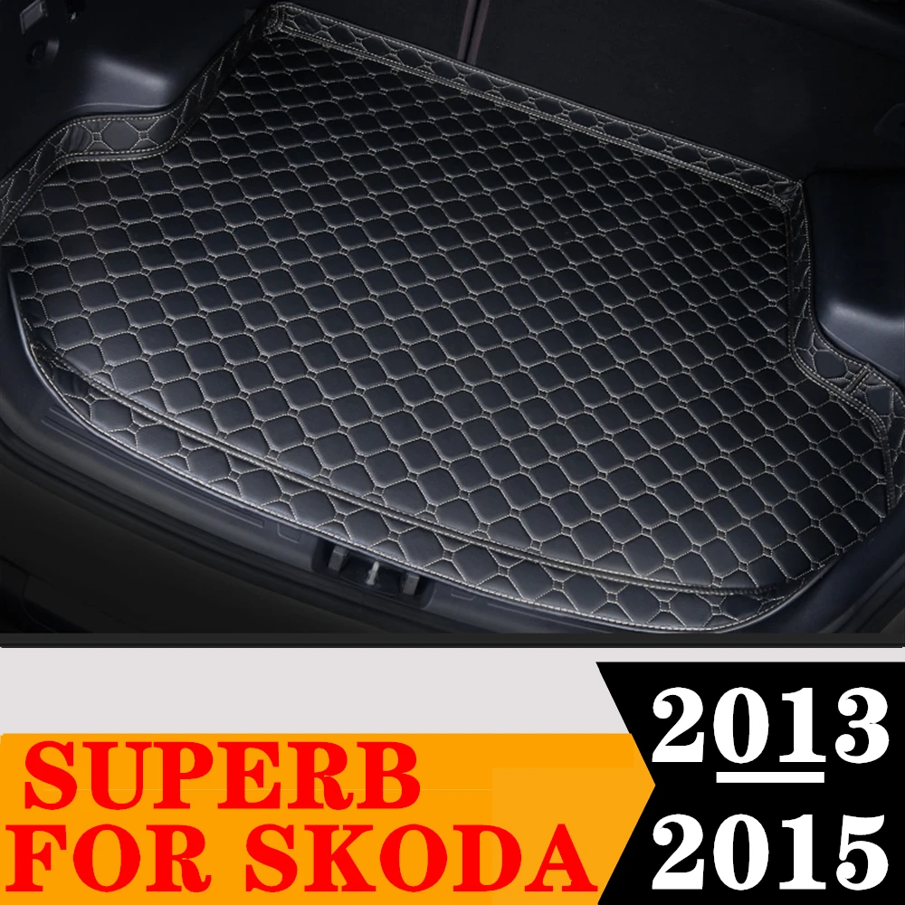 

Высококачественный коврик для багажника автомобиля SKODA Superb 2015 2014 2013 багажник Задняя подкладка для груза защитный ковер детали крышки