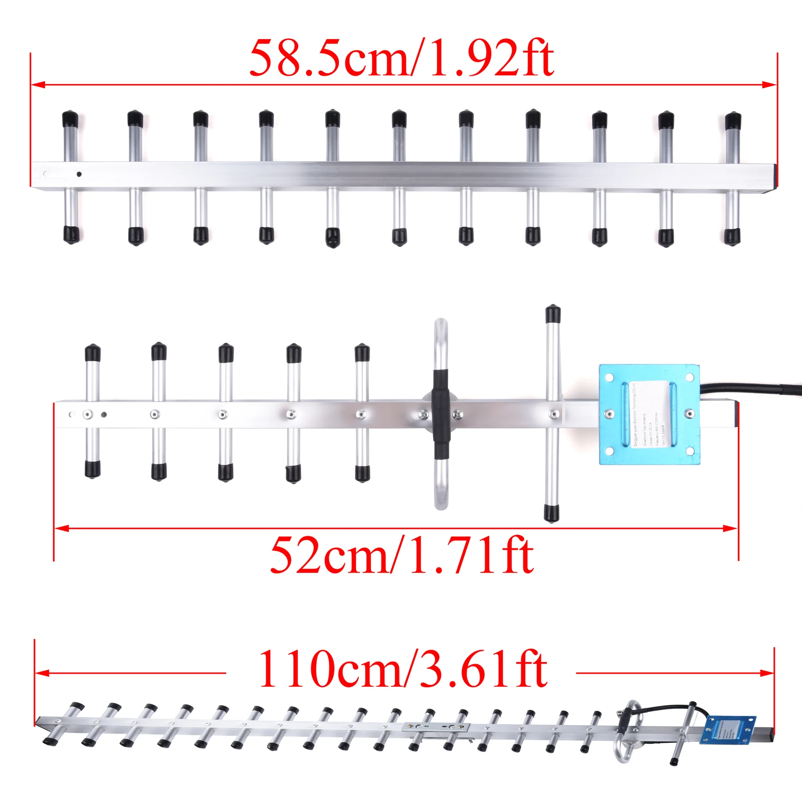 19/20dBi 2G/3G/4G 698-2700MHz 야기 안테나 실외 안테나 N형 암 커넥터 (GSM UMTS LTE 모바일 리피터용)
