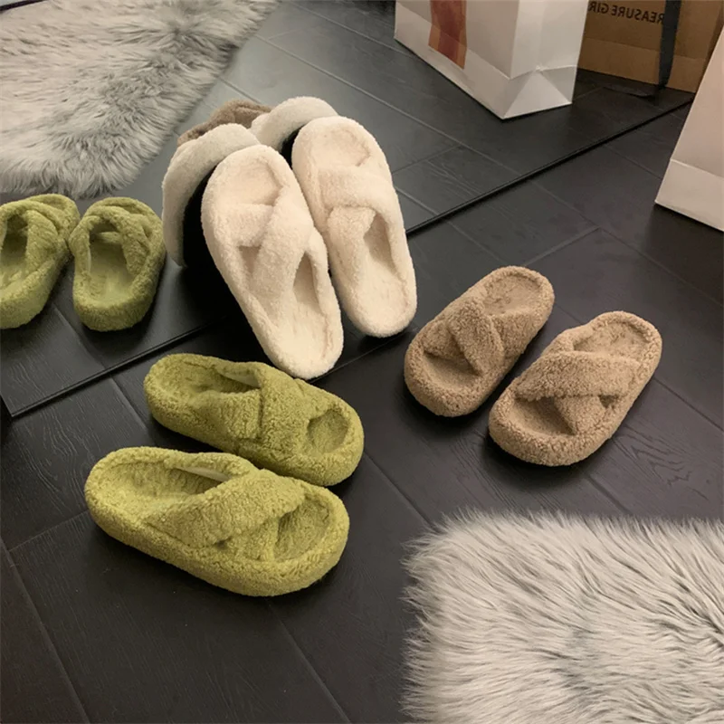 New Women's Slippers Luxury Mink Fur Soft Bottoming Home Flat Slippers Fashion Comfortable High-quality Casual Women's Slippers