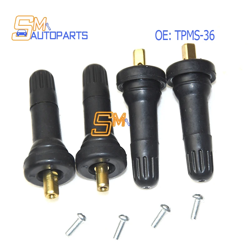 

Набор TPMS, 4 шт., резиновый клапан для автомобильных шин, датчик давления в шинах, бескамерный стержень клапана, замена для Kia