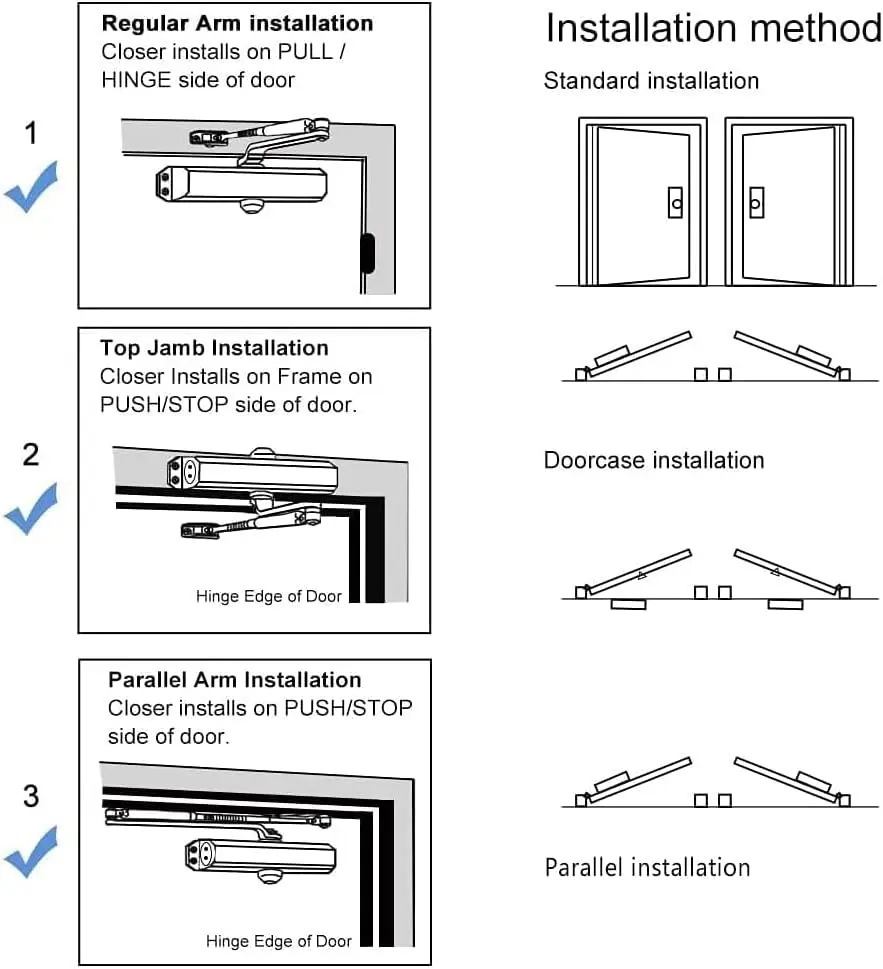 Ultra-Quiet Hydraulic Door Closer with Automatic Closing and Fireproof Design for Home and Office Use
