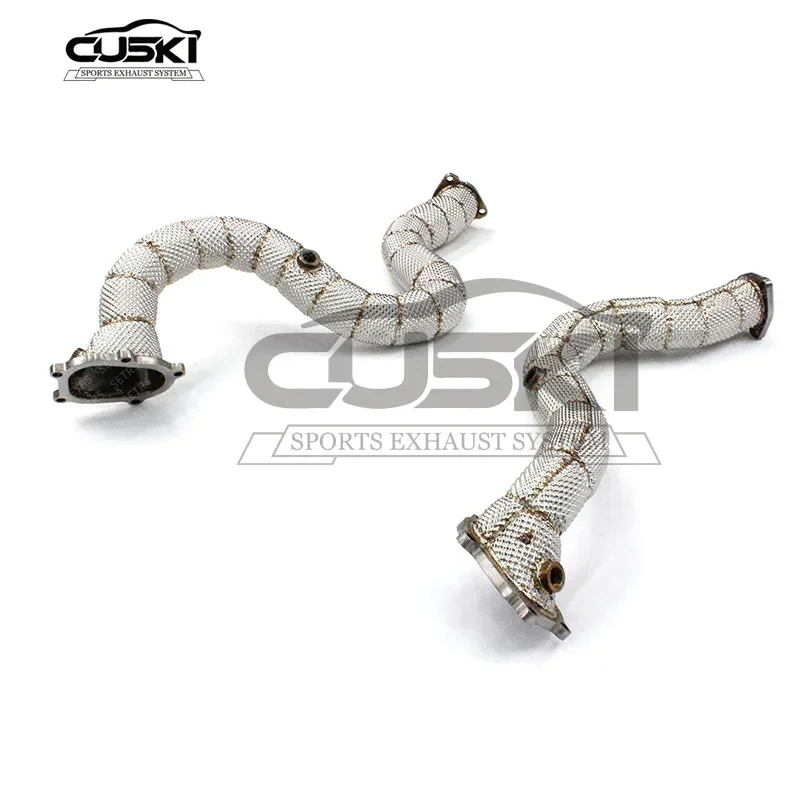Exhaust Downpipe For RS6 4.0T 2013- High Performance Racing Car Exhaust systems Stainless Steel304 Catless downpipe
