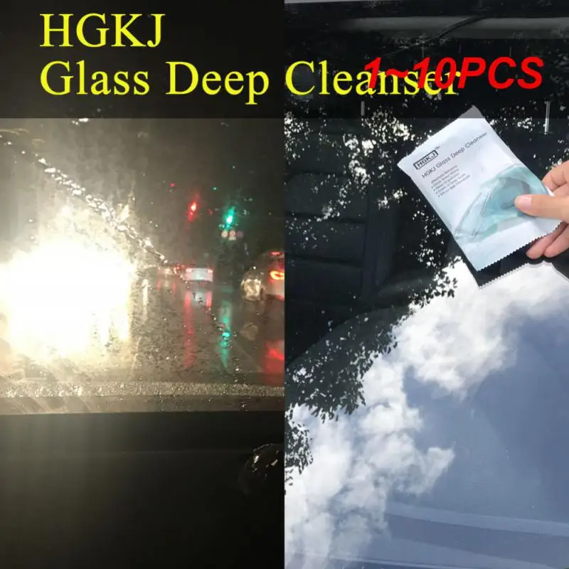 

1~10PCS HGKJ Car Scratch Remover Liquid Glass Deep Cleanser Microfiber Windscreen Window Cleaning Glass Remove Oil Film Car