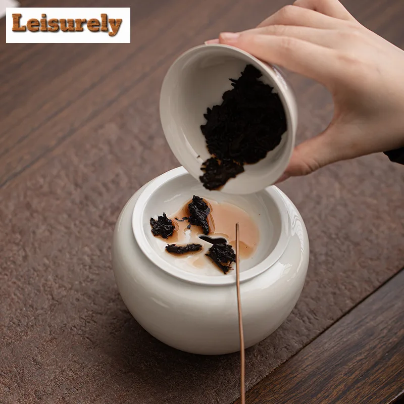650ml Retro Plant Ash Ceramic Jianshui Tea Wash Writing-brush Washer Tea Residue Barrel Pot Bearing Holder Chaxi Accessories