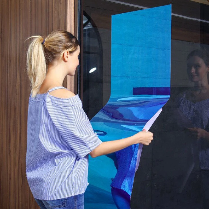 1pc 30 30cm Flexible Self Adhesive collage Full Body Mirror Sticker for Wall Bathroom Dorm Reflective Glass Vinyl Film