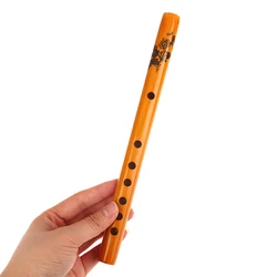 Chinese Traditional 6 Holes Bamboo Flute Instrument Vertical Flute Clarinet Student Musical Instrument Wood Color For Beginner