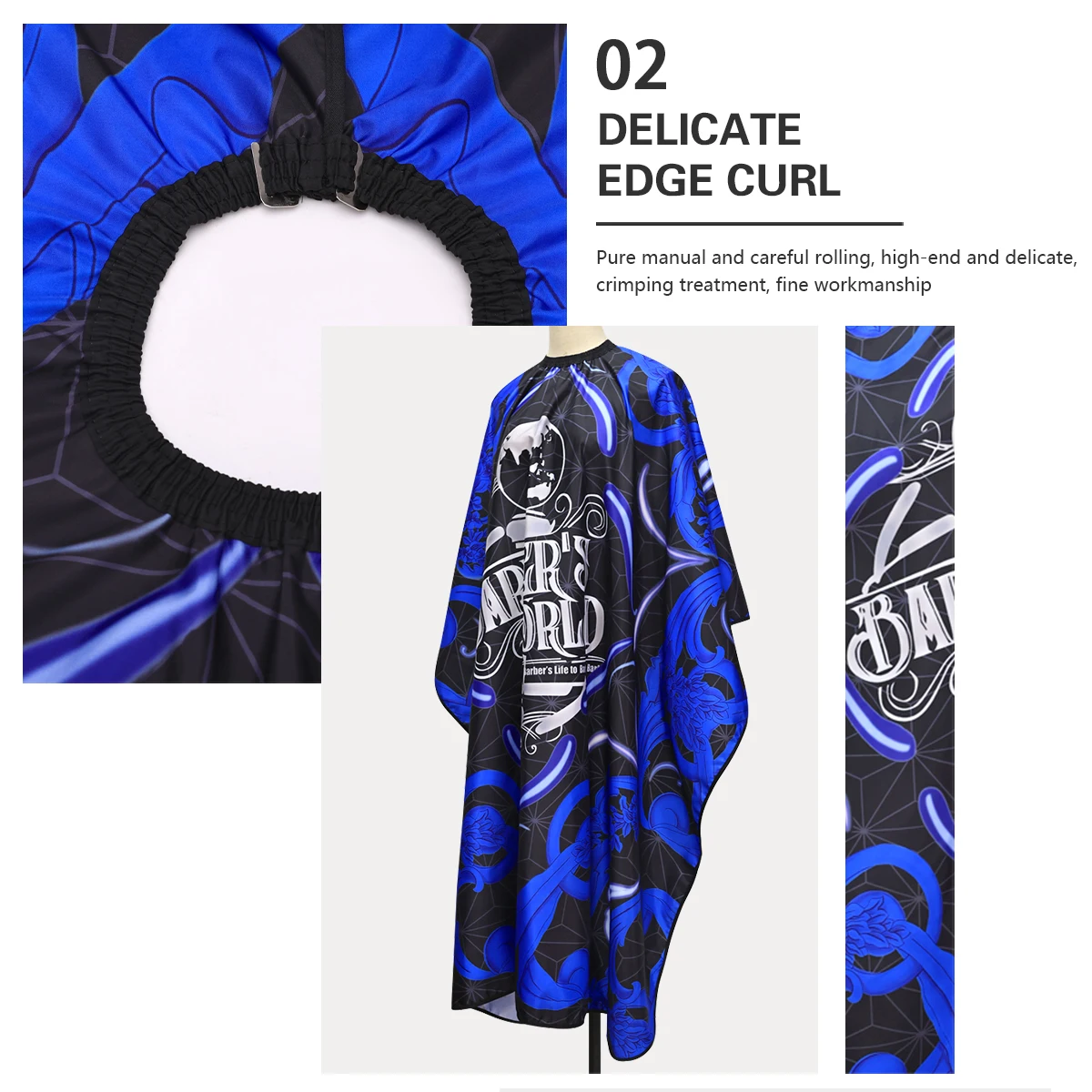 블루 바버샵 앞치마 미용 케이프 헤어스타일리스트 새 바버 케이프 살롱 염색복 용품