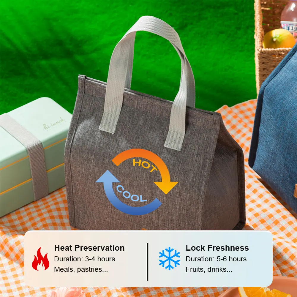 Insulated Lunch Bag Insulation Bento Pack Aluminum Foil Rice Bag Meal Pack Ice Student Bento Lunch Handbag Cooler