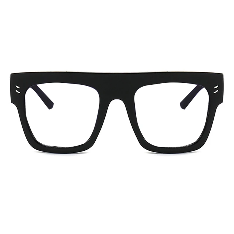 Black Finished Myopia Glasses Men Women Clear Prescription Glasses 0 TO -6 Shortsight Eyewear Brand Square Oversized Eyeglasses 2