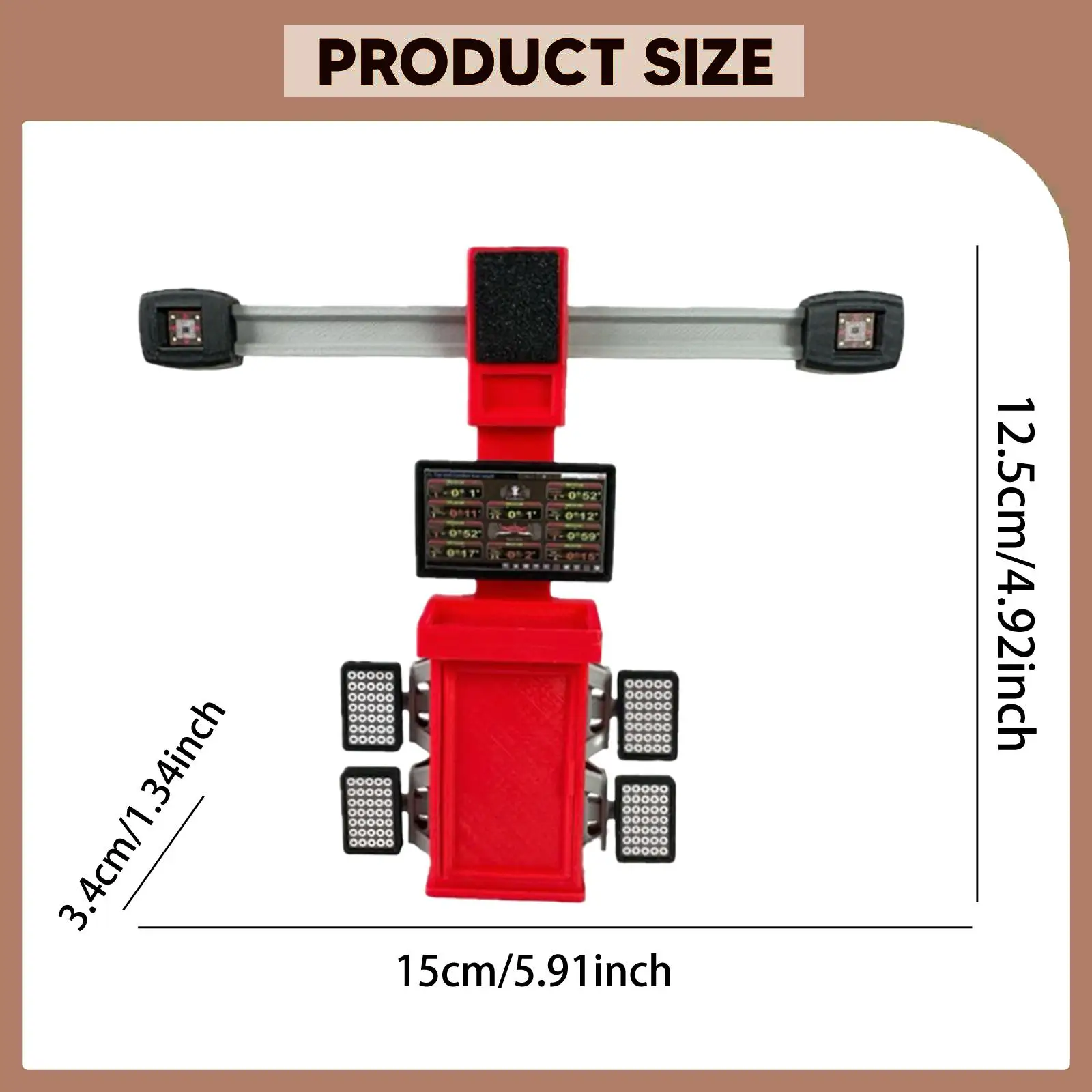 1/18 차고 도구 설치 장식, 시뮬레이션 작업대 정비사 미니어처 자동차 차고 수리 도구, 정비소 액세서리, 빨간색