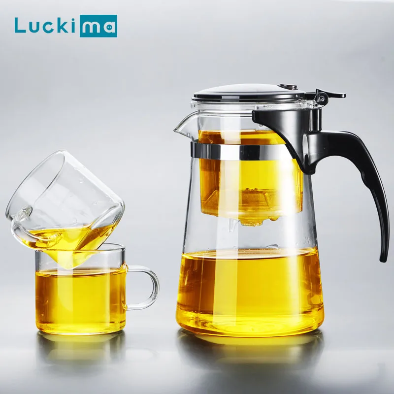 

550ML/700ML Heat Resistant Glass Teapot Water Jug with Glass Tea Infuser 6 Pcs/Lot 130ML Coffee Mug Milk Cup Tea Set Gift idea