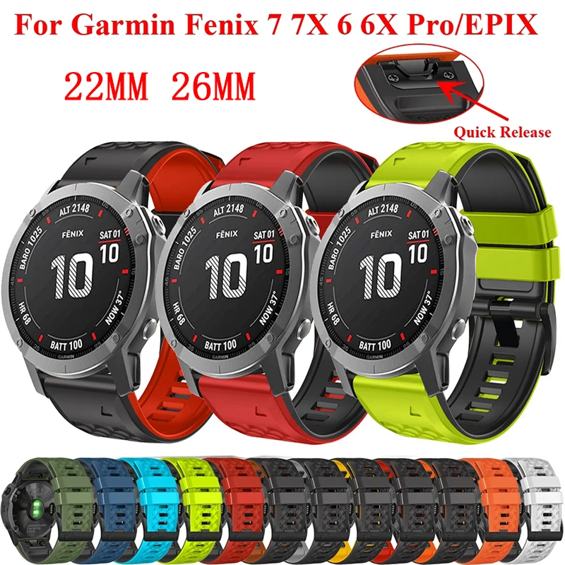 

22mm 26mm smart watch bracelet For Garmin Fenix 7 7X 6 6X Pro 5 5X Plus EPIX/VERTIX 2 Easyfit Garmin Fenix 3 HR sport Wristband