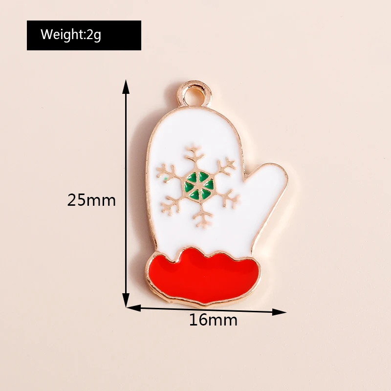 10 Stück Cartoon Winter Schneemann Charms für Schmuckherstellung Emaille Weihnachten Charms Anhänger für Halsketten Ohrringe DIY Handwerk Geschenke – Detail 7