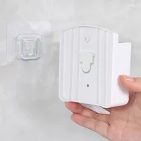 Support de prise de téléphone portable avec télécommande de climatiseur blanc universel, boîte de rangement murale pour climatiseur TV 3