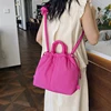 Women Handbags Large Capacity Puffer Tote Bag Nylon Down Cotton Lightweight Dual-use Shoulder Bags Drawstring Bucket Handbag 5