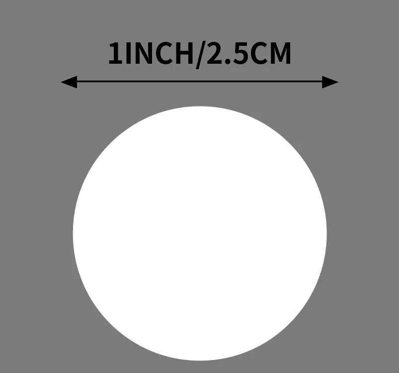 100-500pcs Round Blank Handmade Sticker 1 Inch Dot Stickers Scrapbooking Self-adhesive Color Labels for Marking Classification