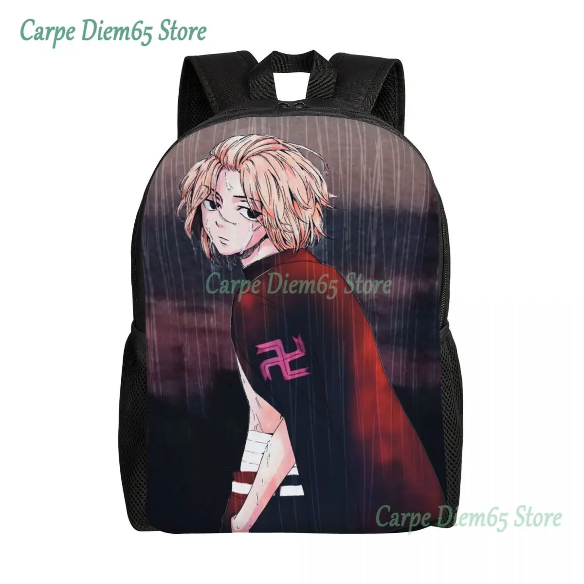 

Tokyo Revengers Manga Anime Travel Backpack Women Men School Computer Bookbag Sano Manjiro Mikey College Student Daypack Bags