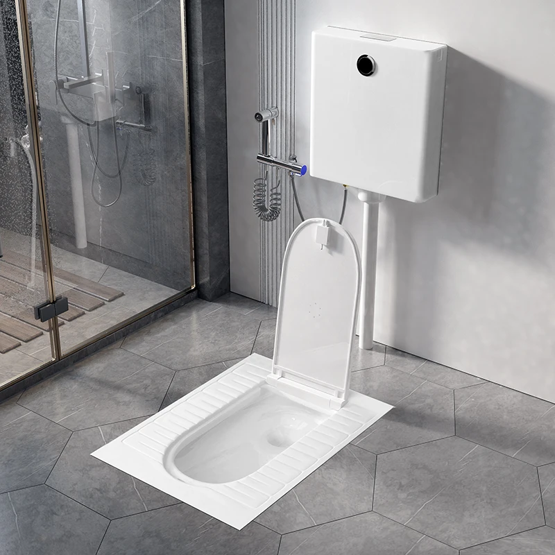 *Y Household Toilet Water Tank Set Bathroom Small Apartment Shower Room Potty Chair With Cover Toilet 2