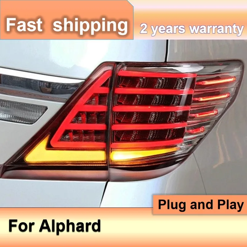 

Автомобильные аксессуары для Toyota Alphard задние фонари 2009-2014 Alphard Tailights DRL + сигнал поворота + тормоз + туман + задний фонарь