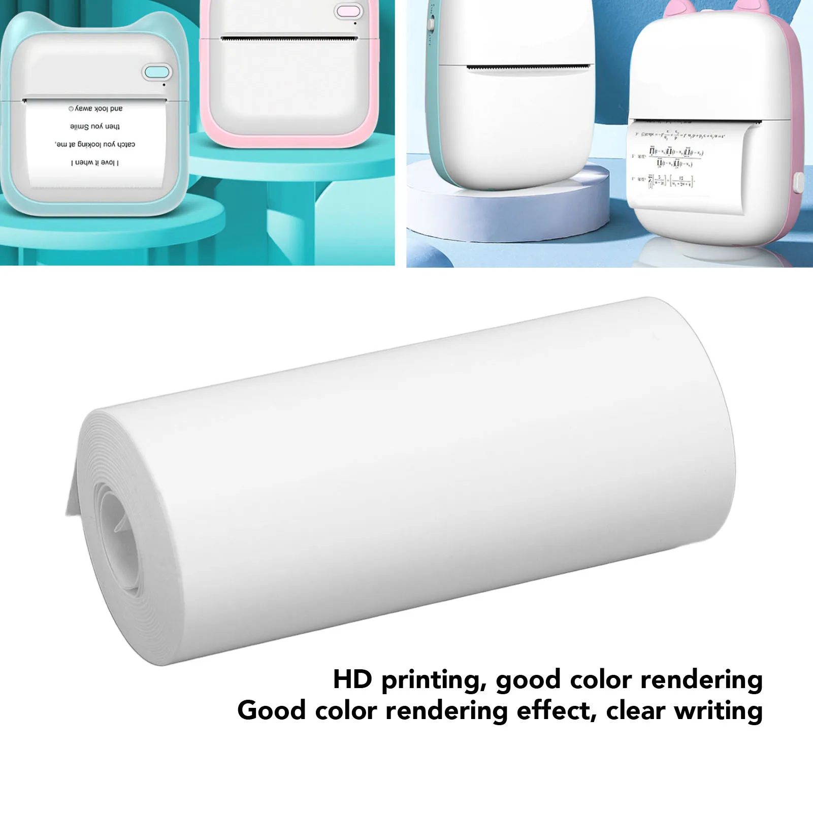 【Sale】20Pcs Thermal Printing Paper Rolls Portable Refill Set Print for Camera Notes Labels 57x25mm