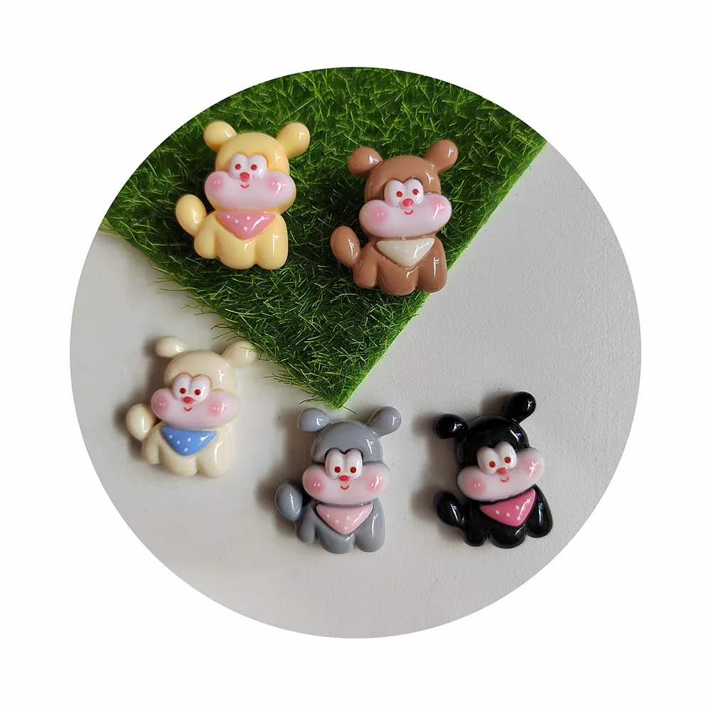 

Kawaii Cartoon Cute Dog Flatback Resin Cabochons For DIY Doll house Scrapbooking Accessories