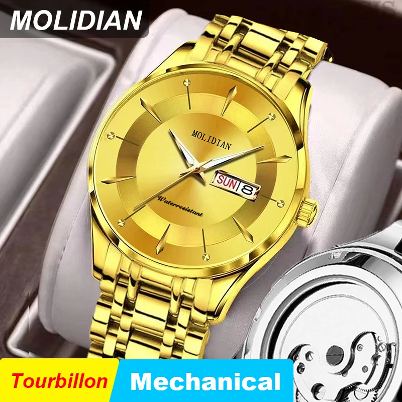 MOLIDIAN Official Genuine Original Watch Business Waterproof Night Light Fashion Mechanical Watch Men's Watches