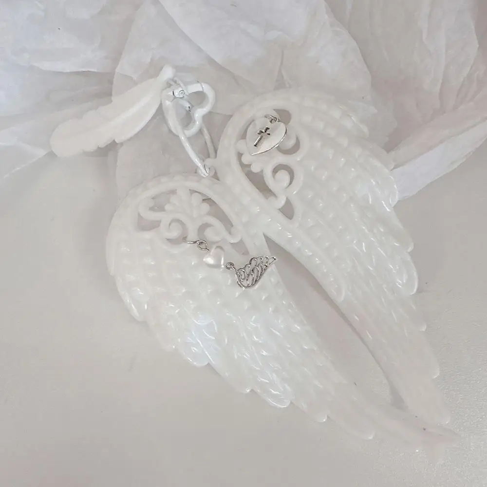 Creative Angel Wing Keychain Pendant Versatile Bag Pendant Y2k White Wing Keyring Exquisite Backpack Decor Accessories Gifts